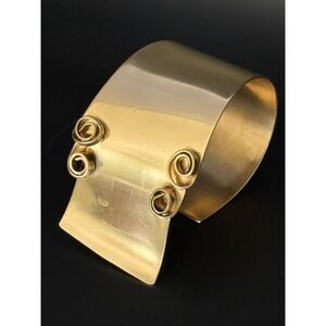 Golden Cuff Bracelet, Artisan Red Jewelers Brass, NEW, No Tarnish Brass